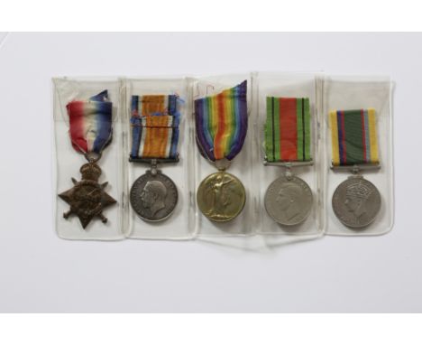 A GROUP OF MEDALS awarded to Private F V Northrop of the Durham Light Infantry 18-815 consisting of a Great War Medal, a 1914