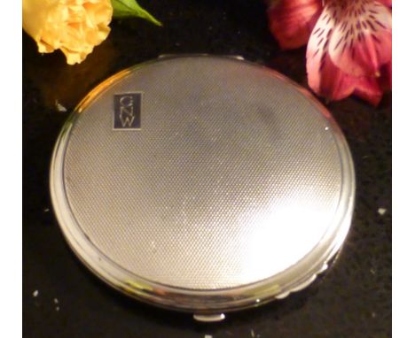 1954 silver compact presented by the AA for long service.