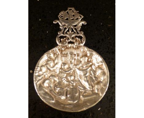 Caddy spoon beheading of john the baptist? Hallmarked ASC 1920 but perhaps a lot earlier?