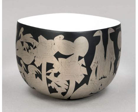 Schüssel 'Suomi', Rosenthal, Studio-Linie, 1970-80er Jahre, Formentwurf von Timo Sarpaneva, Dekorentwurf von HAP Grieshaber, 