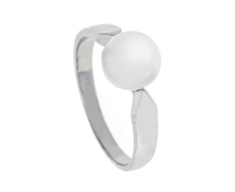Akoya-Ring WG 585/000 mit einer Akoyaperle 7,7 mm, RG 56, 3,0 g