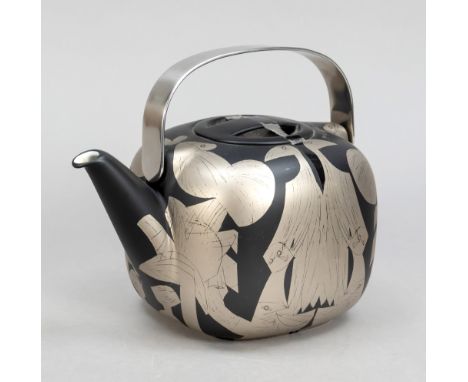Teekanne 'Suomi', Rosenthal, Studio-Linie, 1970-80er Jahre, Formentwurf von Timo Sarpaneva, Dekorentwurf von HAP Grieshaber, 