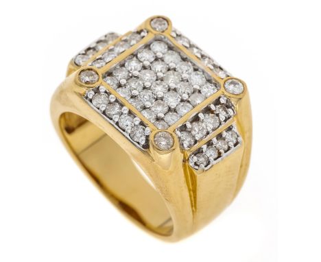 Brillant-Ring GG 585/000 mit Brillanten, zus. 2,00 ct (punziert) W/PI, RG 59, 13,3 g