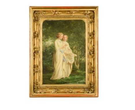 Gathering flowers signed lower left 'Louise de Guimard' oil on canvas 46 x 31cmFootnote: Provenance: From the collection of H