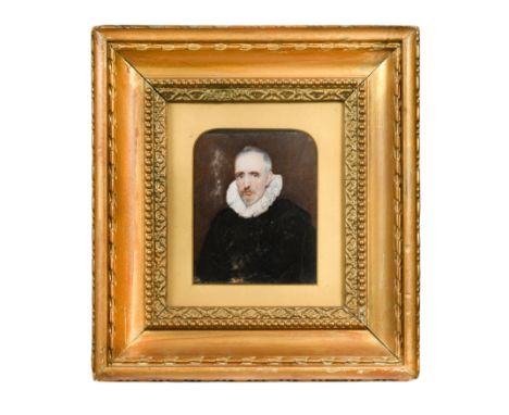 Portrait miniature of Cornelis van der Geest (c. 1575-1638) watercolour on ivory 11.5 x 9.5cmFootnote: After the oil by Sir A