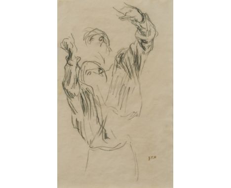 A Study for the 'Bird's-Nesters', circa 1874 with artist's studio stamp in brown ink lower right 'J.F.M' (Lugt: 1460) black c