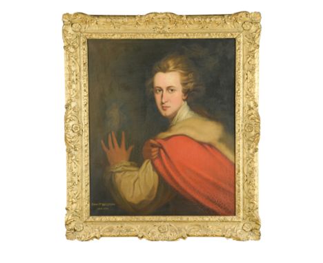 Portrait of Sir Thomas Lyttelton, 6th Bart. and 2nd and last Baron Lyttelton of Frankley (1743/4-1779) half-length gesturing 