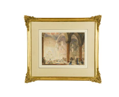 Interior of the Mosque at Aiaslik, near Ephesus, watercolour over pencil on paper 25 x 33cmFootnote: Provenance: By descent i