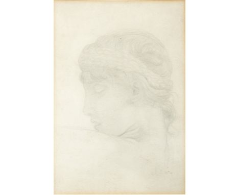 A Head study of a girl pencil on paper 21 x 14.5cmFootnote: Exhibited: London, J S Maas & Co Ltd, 'Pre-Raphaelitism', Novembe