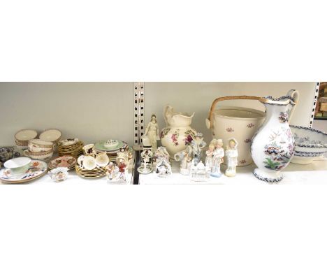 A quantity of assorted ceramics including Coalport blue and gilt decorated six setting coffee service, Royal Worcester soup b