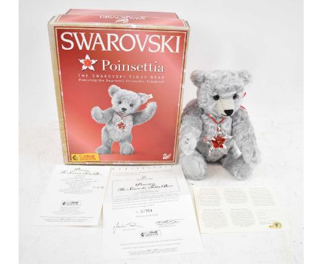 STEIFF AND SWAROVSKI; 'Poinsettia, the Swarovski Teddy Bear', limited edition 2007, boxed with certificate. 