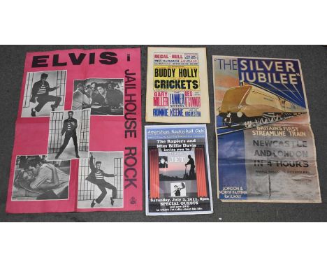 A quantity of rock and pop related posters, to include Cliff Richard 'Every Face Tells a Story', Cliff Richard 'Green Light',