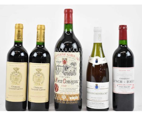 RED WINE; a bottle of Château La Fleur Cravignac, 2000, 13%, 1.5l, also two bottles of Château Gruaud Larose, 1995, 12.5%, 75