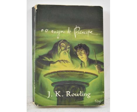 J K ROWLING; Harry Potter e o Enigma do Principe, Brazillian edition bearing various signatures to title page including JK Ro