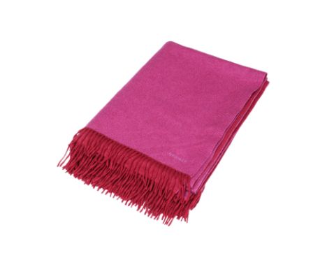 AN HERMÈS TWO-TONE THROW
Fuchsia front with a contrasting red reverse, stitched signature at the lower right corner
*
Ownersh