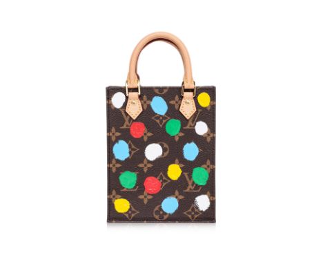 A LOUIS VUITTON X YAYOI KUSAMA PETIT SAC PLAT
Monogram canvas with multicolor 3D painted dots, rolled top handles and adjusta