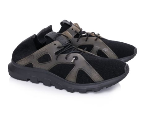 A PAIR OF ERMENEGILDO ZEGNA TECHMERINO SNEAKERS
Designed with a mesh body, round toe, rubber sole, front lace-up closure, rea