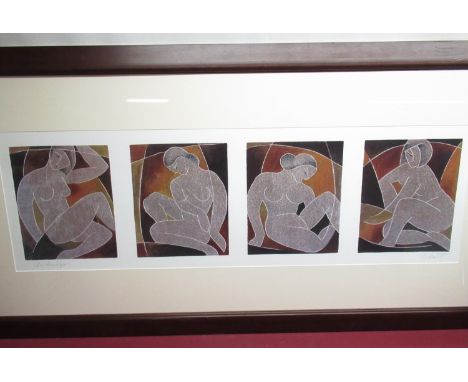 English School (Contemporary); 'Awakenings' colour print, indistinctly signed in pencil, 23cm x 110cm 