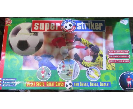 Superstriker football game with selection of loose superstriker and Subbuteo teams 