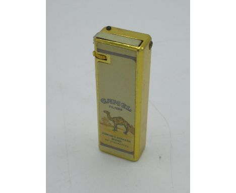 Vintage Camel Filters Cigarettes yellow metal lighter 