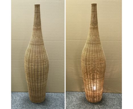 1970s RATTAN STANDARD LAMP APPROX. 4FT TALL