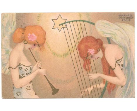 RAPHAEL KIRCHNER ART NOUVEAU POSTCARD - PARIS POSTED 1903
