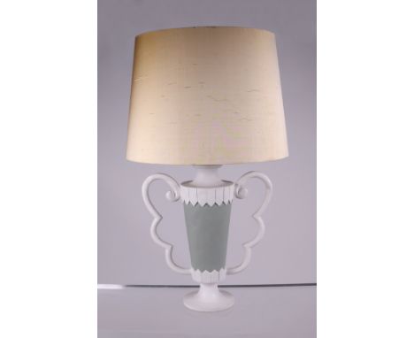 A William Yeowood Positano twin-handled table lamp, 47cms high excluding fittings.Condition ReportThe lamp base is in good cl