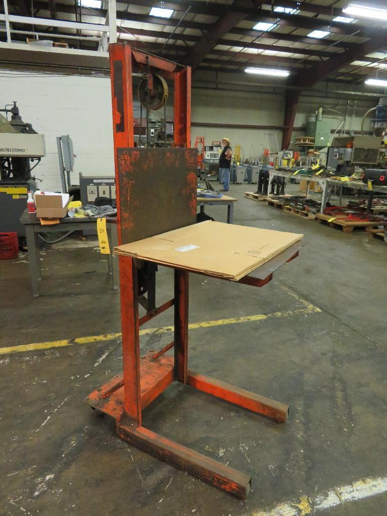 Hand Crank Die Lift Cart