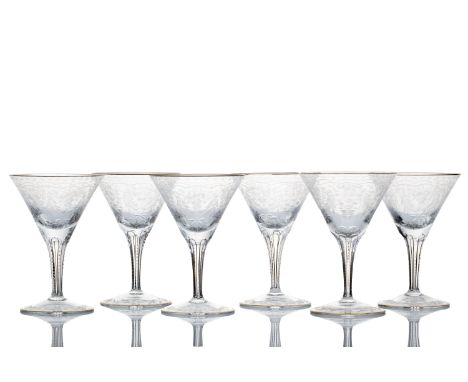 6 "MAHARANI" MARTINI GLASSES | Moser, Karlovy Vary, Carlsbad (Czech / Bohemian 2nd half of the 20th century) | 2nd half of th