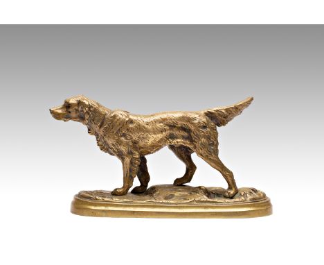 HUNTING DOG | Thomas Francois Cartier (France / French 1879 - 1943) | beginning of the 20th century | bronze | 19 x 6 x 11 cm