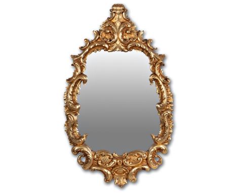 MIRROR | Austria Hungary | wood cut, gilded | 123 x 74 cm | Bidders are asked to inquire about the condition of the item befo