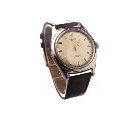 GENTLEMAN'S TISSOT T12 SEASTAR STAINLESS STEEL AUTOMATIC WRIST WATCH the round dial with applied gold coloured baton hour mar