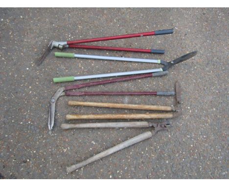Garden tools including edging shears etc