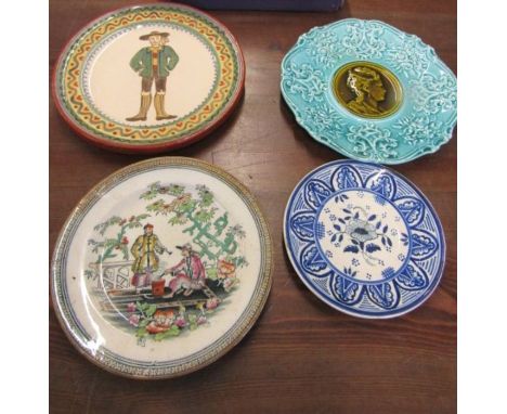 Henriot Quimper plate and 3 others