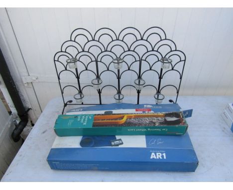Tealight fire screen, Ab roller and unused car steering wheel lock