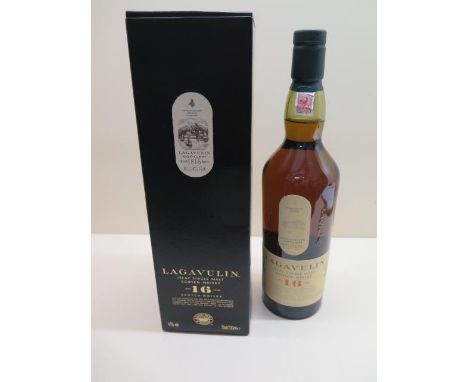 A 70cl bottle of Lagavulin Islay single malt Scotch whisky, aged 16 years 43% ABV 