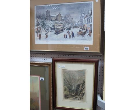 George Cunningham, 'Ecclesall', limited edition colour print 402/500, graphite signed to margin, 26 x 42cm; 'In Dove Dale', p