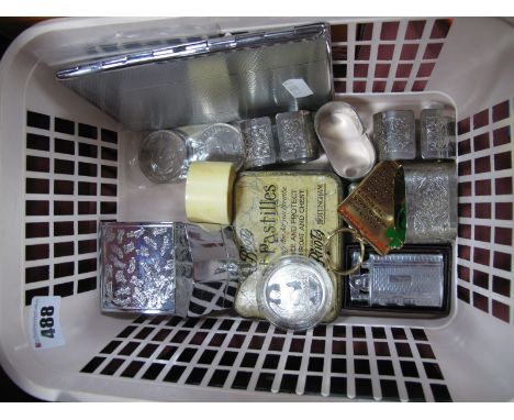 A Rolls Royce Novelty Car Radiator Lighter, cigarette case, vesta case, napkin rings, coins including Elizabeth II 2017 One C