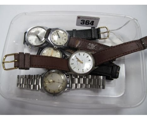 Lectro, Avalon, "Everite" King, Cyrus Revue and Timex Gent's Wristwatches. (5)