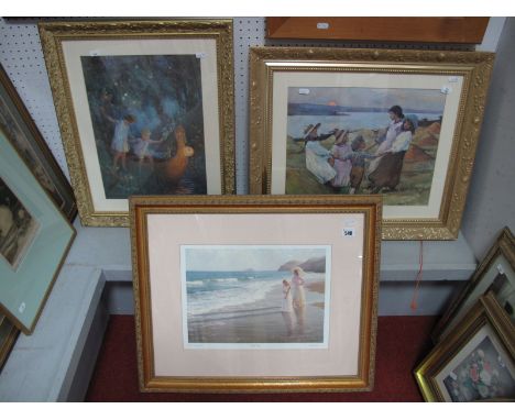 A Felix Sera Limited Edition Print, 'Evening Dreams' 883/5000, signed lower left, together with two other prints after A. For