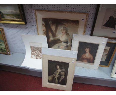 An Early XX Century Print of a Lady in an Armchair, signed lower right by Elizabeth Julland, John Rockall signed limited edit