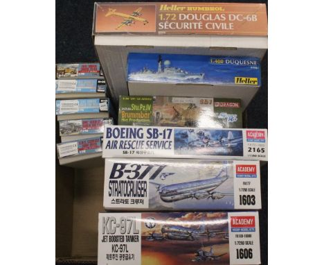 Model kits to include Academy 1:72 Scale 2165 Boeing SB17 Air Rescue Service, Academy 1:72 Scale 1603 B377 Stratocruiser, Aca