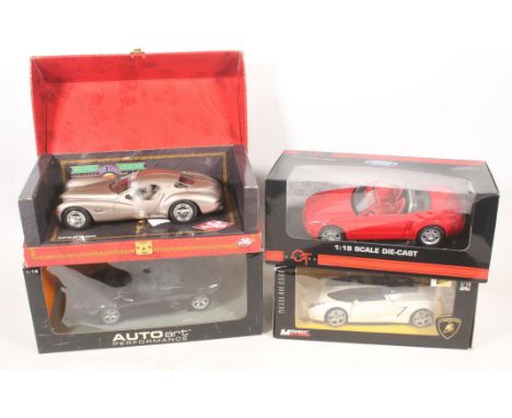 1:18 scale diecast model vehicles to include The Beanstalk Group of Michigan FOR10016R Ford Mustang GT Concept, Gateway Globa