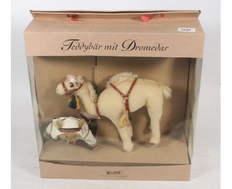 Steiff 037924 Teddy Bear with a Dromedary Camel, with limited edition certificate of authenticity, number 960 of 3,000, boxed