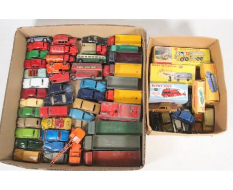 Dinky Supertoys 987 ABC TV Mobile Control Room and 944 Shell BP Fuel Tanker, 163 Bristol 450 Sports Coupe, Foden truck, Guy t
