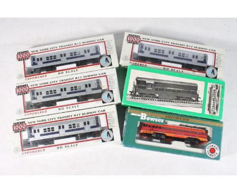 HO Scale model railways, Proto 1000 Series (Life-Like Products LLC of Maryland) four 30186 New York City Transit R17 Subway C