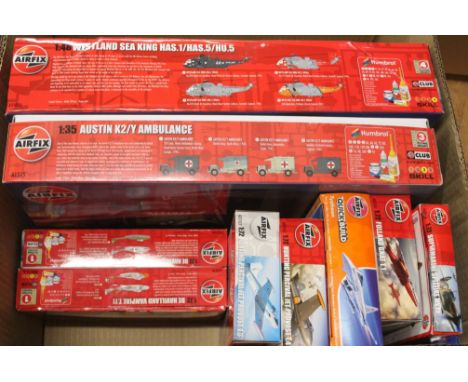 Airfix model kits to include A11006 1:48 scale Westland Sea King helicopter, A1375 1:35 scale Austin K2/Y Ambulance, A02058 1