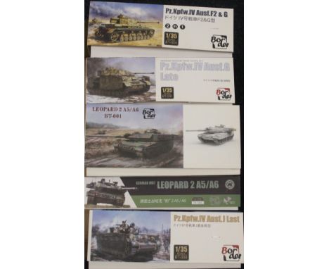 Border by Wuxi Seydlitz Trading Company Ltd 1:35 scale model tank kits to include BT001 Pz Kpfw IV Ausf G, BT004 Pz Kpfw IV A