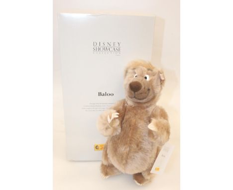 Steiff 680267 Baloo bear from The Jungle Book for the Disney Showcase Collection, with certificate of authenticity tag, numbe
