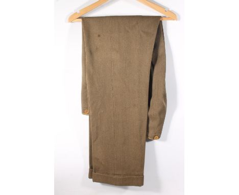 Pair of WWI British Army trousers having William Anderson &amp; Son Ltd of Edinburgh and Glasgow label penned 'G Clark Esq 44